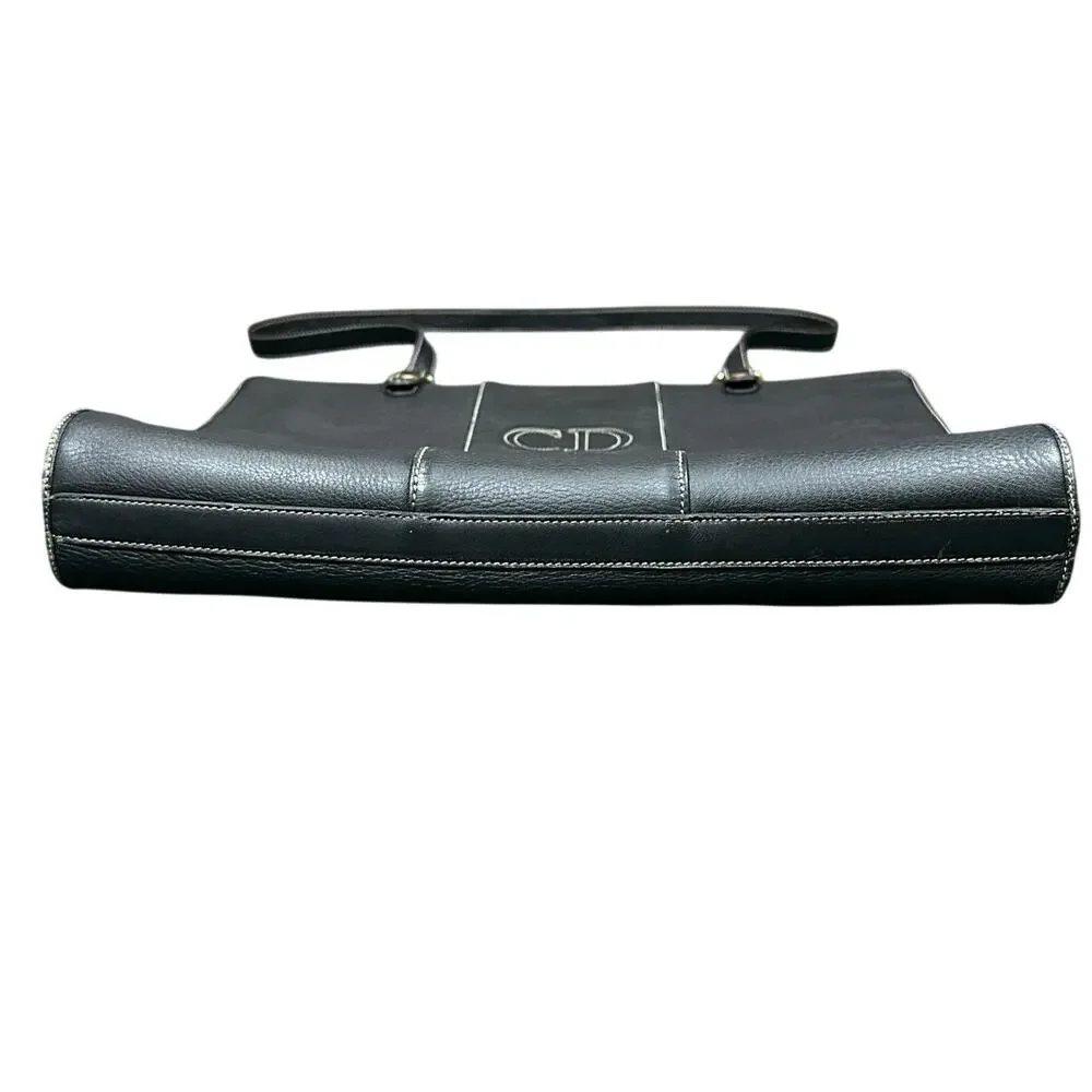 Christian Dior Vintage Black Leather Shoulder Bag - Picture 6 of 11